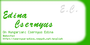 edina csernyus business card